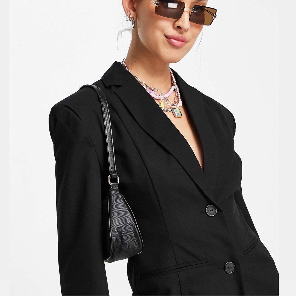 Collusion Fitted Blazer In Black